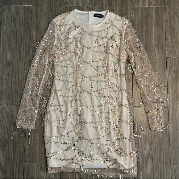 Pretty Little Thing Pink Long Sleeve Midi size 14 (L) - Picture 6 of 6